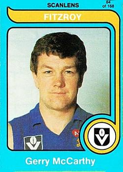 1980 Scanlens VFL #84 Gerald McCarthy Front